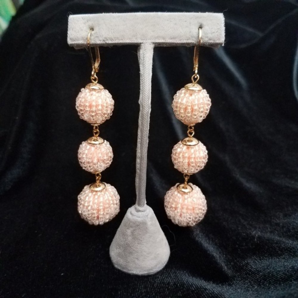 NWT: INC beaded ball drop earrings